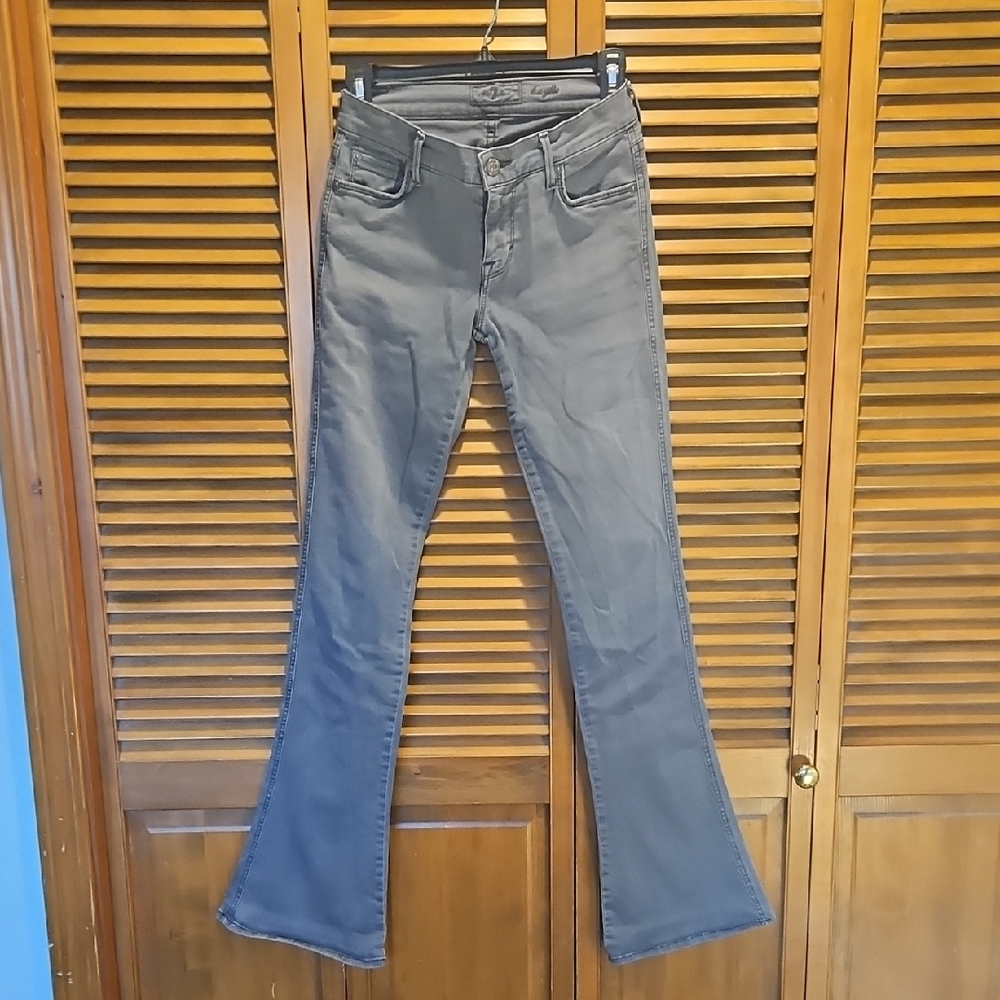 7 For All Mankind Gray Flare Jeans